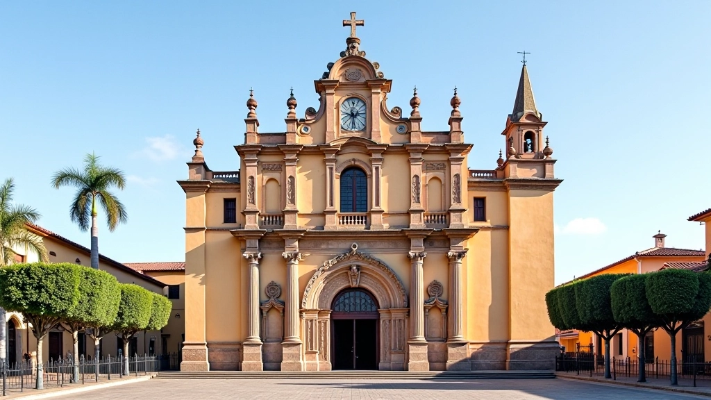 Fachada de la Catedral Metropolitana de Salta, construcción colonial con arquitectura religiosa tradicional